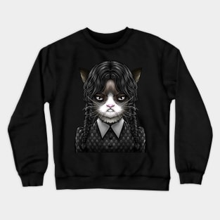 Wednesday Addams CAT Crewneck Sweatshirt